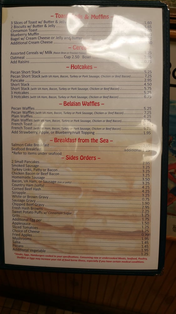 Tommy's Restaurant Menu - Image 12