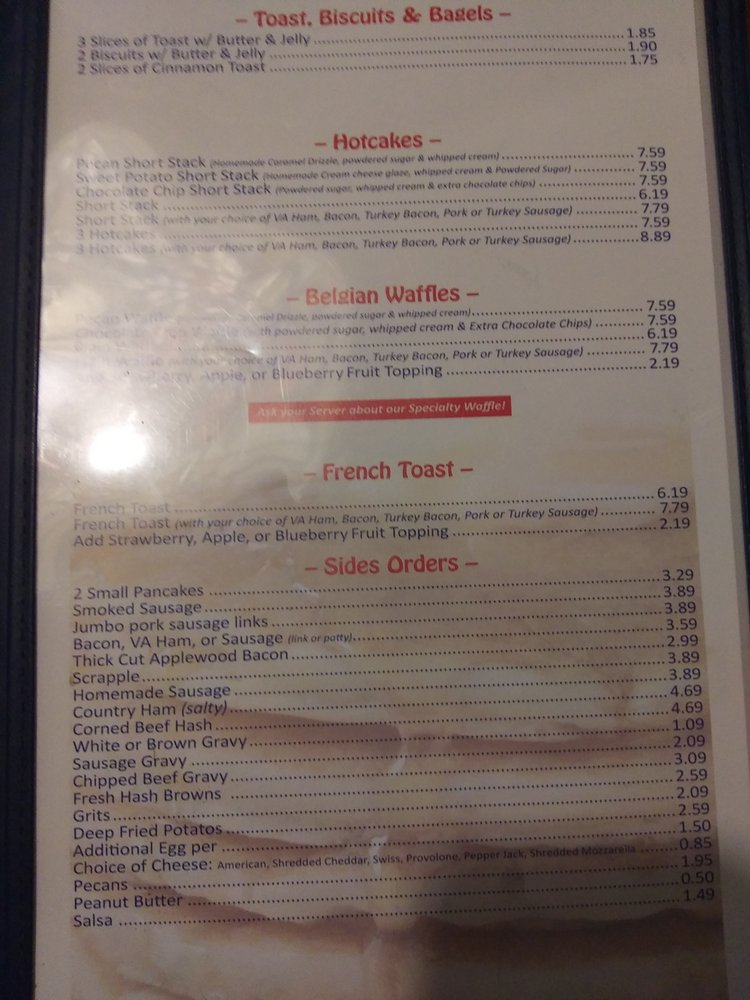 Tommy's Restaurant Menu - Image 2