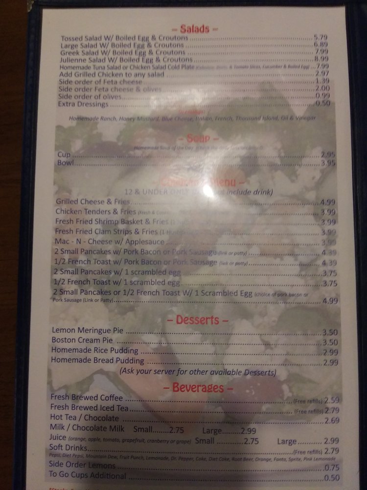 Tommy's Restaurant Menu - Image 7